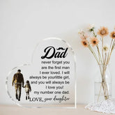 Modern love-themed customizable acrylic plaque with sentimental message and silhouette design
